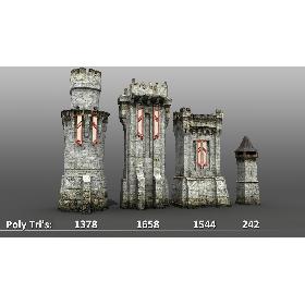 Medieval Castle Towers and Walls